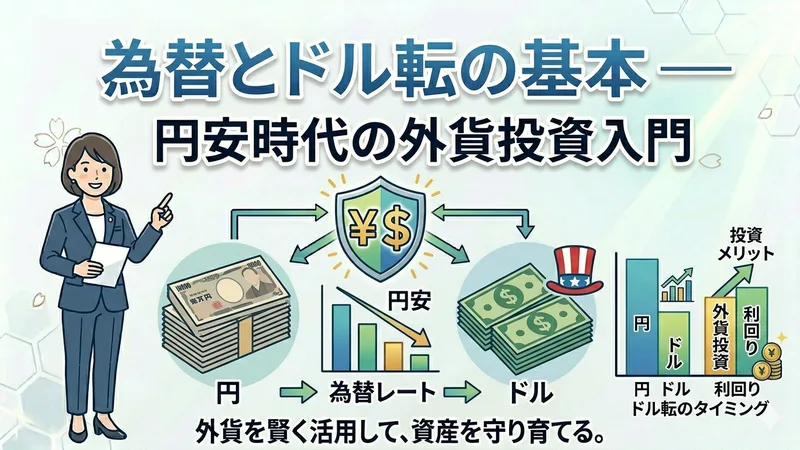 為替とドル転の基本 — 円安時代の外貨投資入門